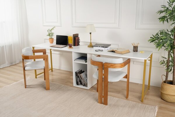 Бюро Twin Study Desk бял