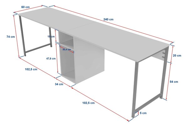 Бюро Twin Study Desk Ауриу