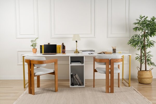 Бюро Twin Study Desk бял
