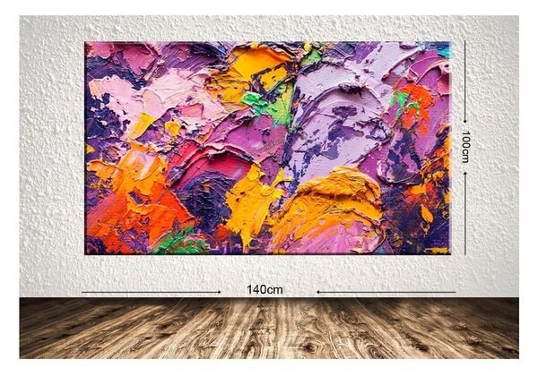 Изображение Strokes, 140 x 100 cm Colorful Strokes - Tablo Center