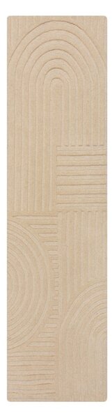 Бежов вълнен килим 60x230 cm Zen Garden - Flair Rugs