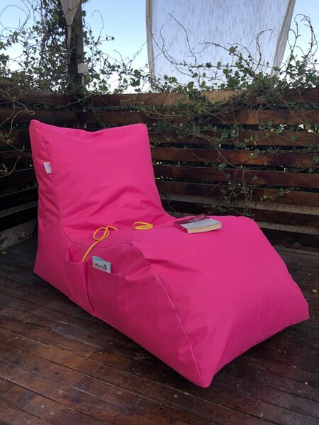 Градински пухен фотьойл beanbag Daybed Розов