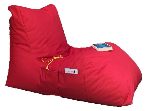 Фотьойл за градина пухен beanbag Daybed червен