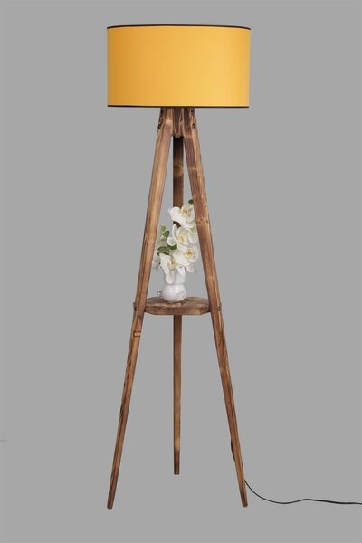 Подова лампа Sehbali кафява 45x45x153 см