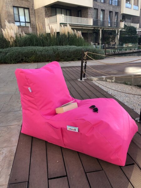 Градински пухен фотьойл beanbag Daybed Розов