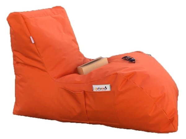 Градински пухен фотьойл beanbag Daybed оранжев