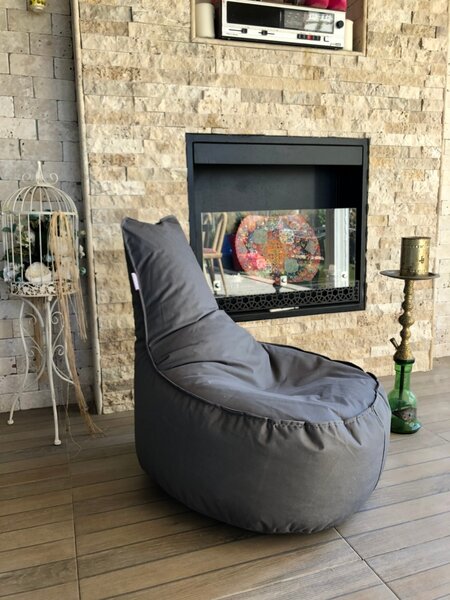 Градински пухен фотьойл Bean Bag Aktif сив