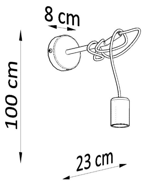 Черна стенна лампа Spider – Nice Lamps