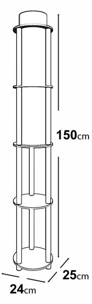 Подова лампа KS-11107 Нут 17x35x150 см