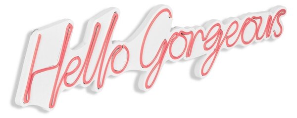 Hello Gorgeous LED декорация за стена Hello Gorgeous Pink 74x17x2 cm