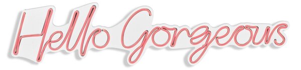 Hello Gorgeous LED декорация за стена Hello Gorgeous Pink 74x17x2 cm