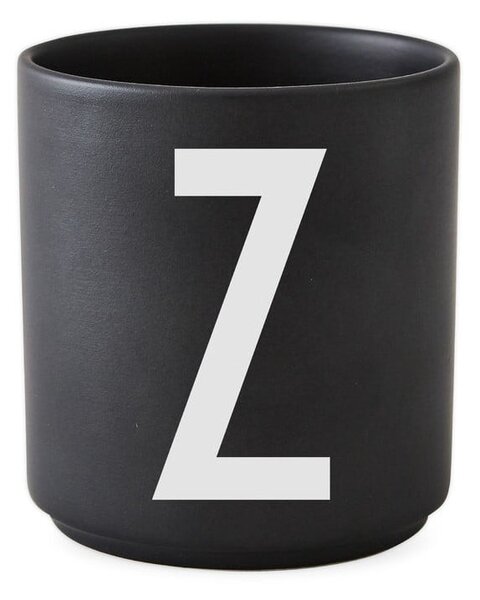 Черна порцеланова чаша Alphabet Z, 250 ml A-Z - Design Letters