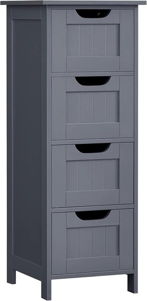 Шкаф за баня с чекмеджета Songmics Grey 30x30x82 cm