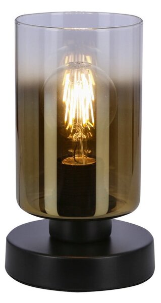 Черна настолна лампа със стъклен абажур (височина 20 cm) Aspra - Candellux Lighting