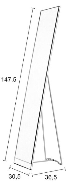Бяла подова огледална стойка - White Label