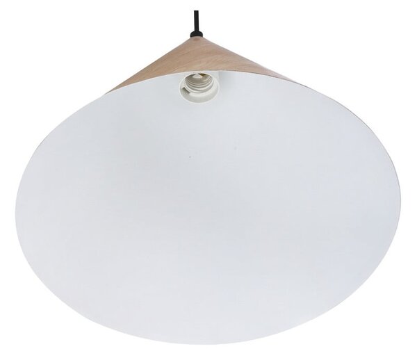 Кафява висяща лампа с метален абажур ø 32 cm Dunca - Candellux Lighting