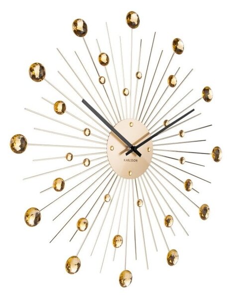 Часовник в златист цвят , ø 50 cm Sunburst - Karlsson