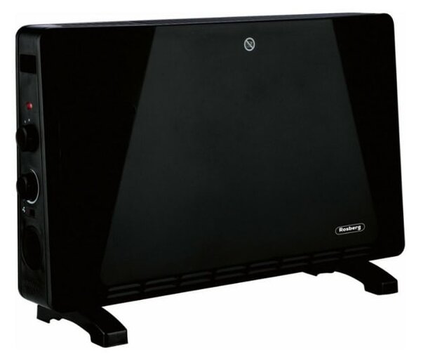 Конвектор Rosberg R51974ET, 2500W, 3 степени на мощност, защита от прегряване, черен
