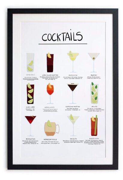 Постер в рамка , 65 x 45 cm Cocktail - Really Nice Things