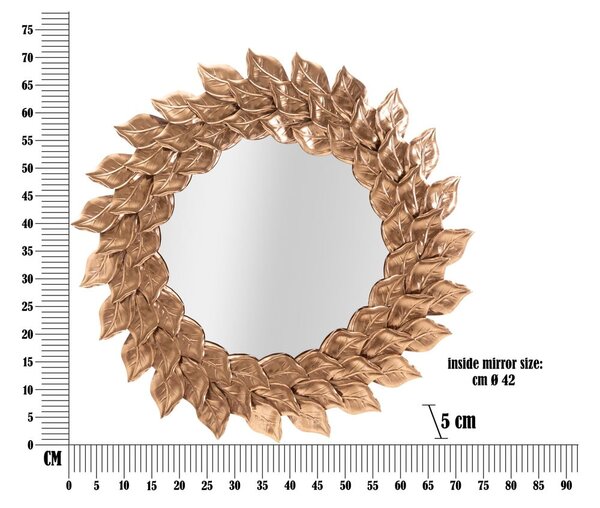 Стенно огледало ø 73 cm Glam Petal - Mauro Ferretti