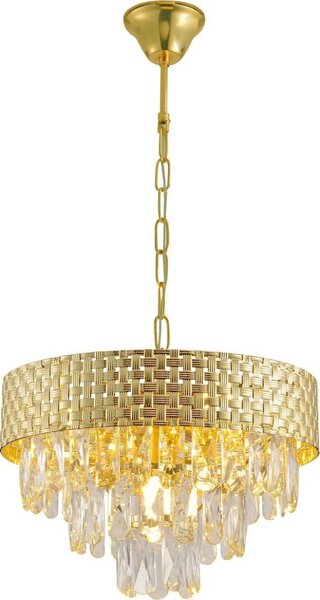 Полилей на верига CHARLIZE 4xE14/10W/230V златен