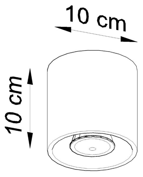 Тъмносив прожектор ø 10 cm Roda – Nice Lamps