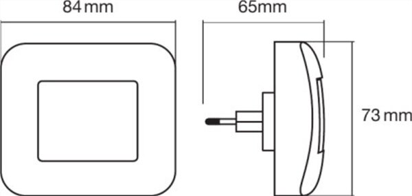 Osram - LED нощна лампа със сензор за здрач LUNETTA LED/0,2W/230V