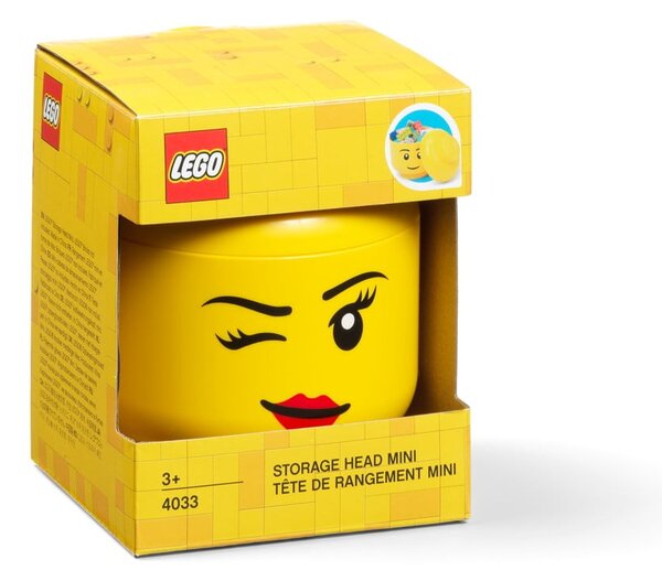 Жълта кутия за съхранение Wink, ø 10,6 cm - LEGO®