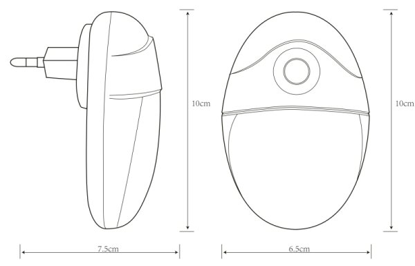Globo 31934W - LED Лампа за ориентация за контакт CHASER 4xLED/0,6W/230V