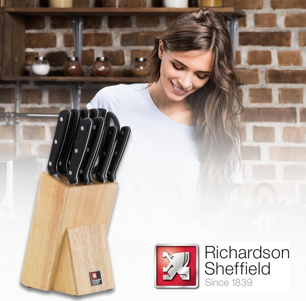 Richardson Sheffield Комплект ножове CUCINA 10 бр. в дървен блок