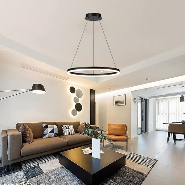Плафон Nebrian led черен метал d60x15см