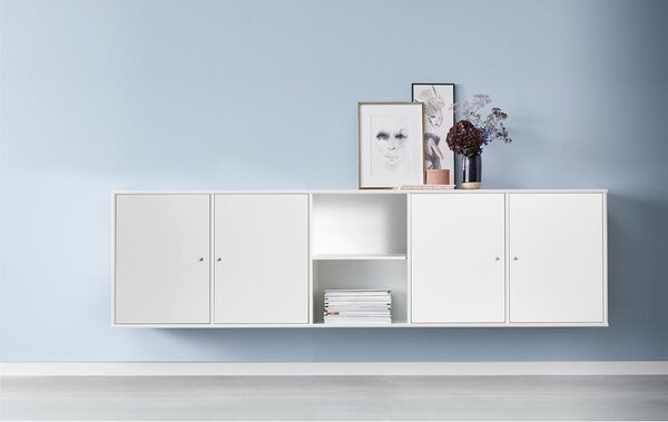 Бял нисък скрин с чекмеджета 220x61 cm Mistral - Hammel Furniture