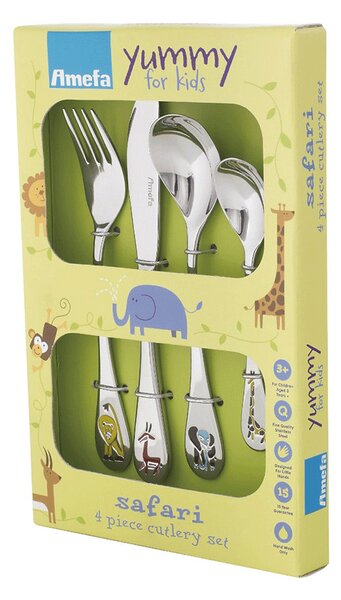 AMEFA Детски прибори за хранене SAFARI - 4 части