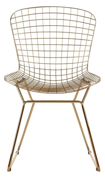 Метален трапезен стол в златист цвят District – Premier Housewares