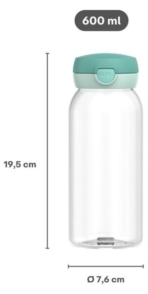 Розова пластмасова детска бутилка 600 ml Campus – Mepal