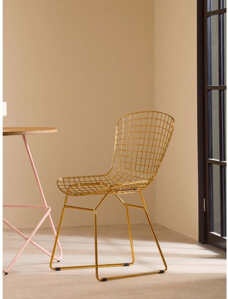 Метален трапезен стол в златист цвят District – Premier Housewares