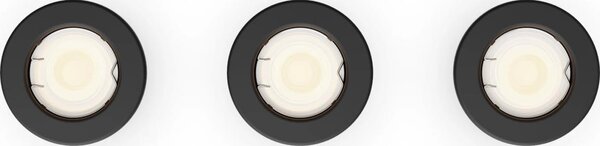 Philips - КОМПЛЕКТ 3x Вградено осветително тяло PERIDOT 1xGU10/7W/230V черно