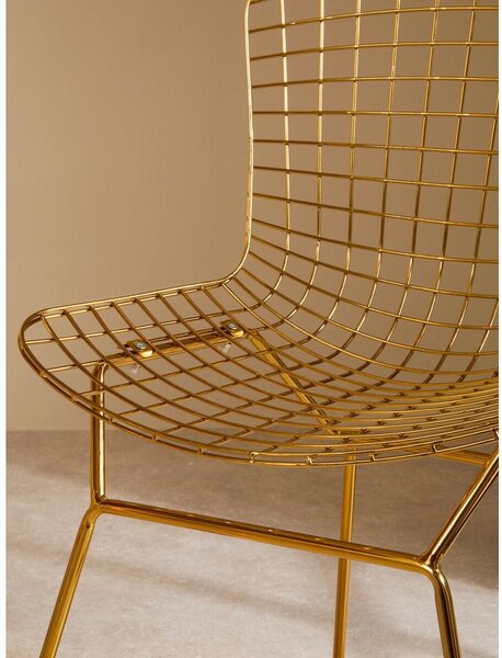 Метален трапезен стол в златист цвят District – Premier Housewares