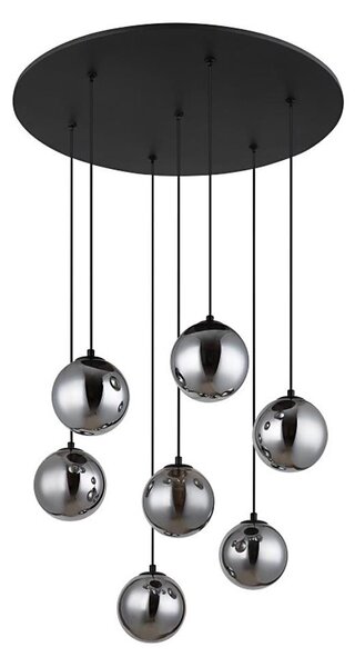 Globo 56133-7H - LED Пендел RIHA 7xG9/3,5W/230V опушен/черен