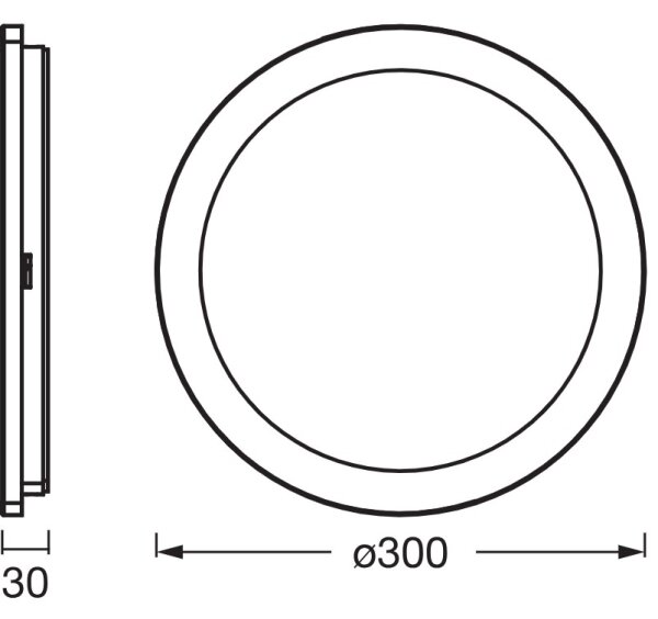 Osram - LED плафон за баня ORBIS DISC LED/22W/230V, диаметър 30 см, IP44, хром