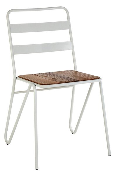 Бял/в естествен цвят трапезен стол от масивен бряст District – Premier Housewares