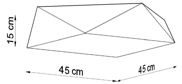 Черно осветително тяло за таван 45x45 cm Koma – Nice Lamps