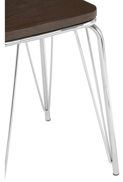 Стол от масивен бряст в сребрист цвят/в естествен цвят District – Premier Housewares