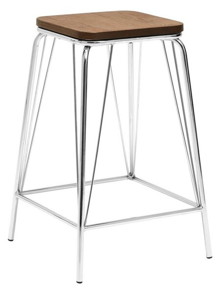 Стол от масивен бряст в сребрист цвят/в естествен цвят District – Premier Housewares
