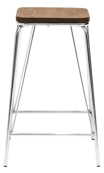Стол от масивен бряст в сребрист цвят/в естествен цвят District – Premier Housewares