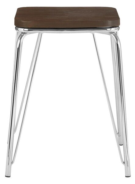 Стол от масивен бряст в сребрист цвят/в естествен цвят District – Premier Housewares