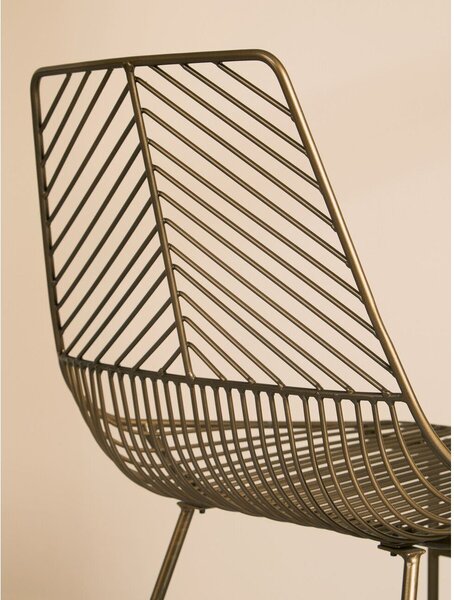 Метален трапезен стол в бронзов цвят District – Premier Housewares
