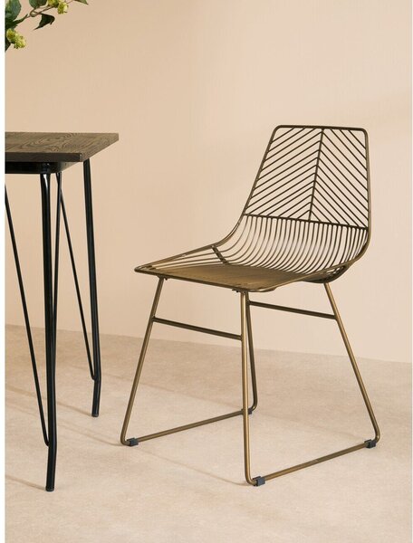 Метален трапезен стол в бронзов цвят District – Premier Housewares