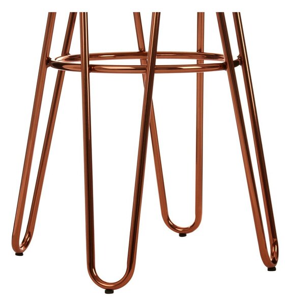 Стол от масивен бряст в естествен цвят/розово златист District – Premier Housewares