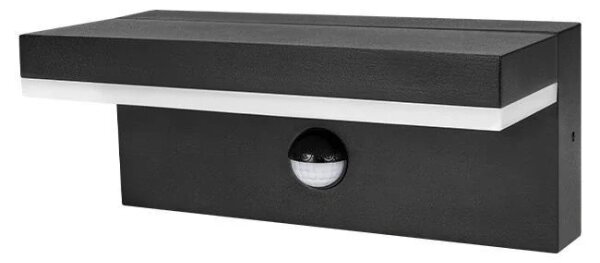 Външно стенно LED осветително тяло със сензор LED/9W/230V 4000K IP44 черно